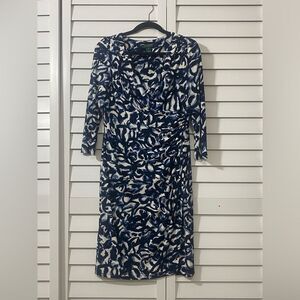 Lauren Ralph Lauren Blue and White Dress